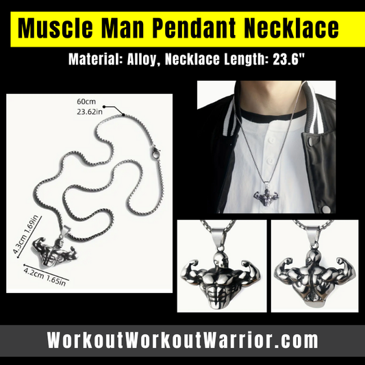 Muscle Man Pendant Necklace