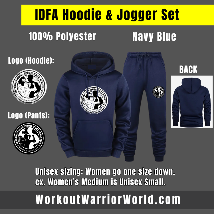 IDFA Unisex Hoodie & Jogger Set - Navy Blue