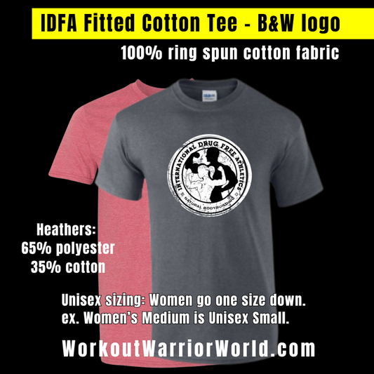 IDFA Fitted Cotton Tee - B&W logo