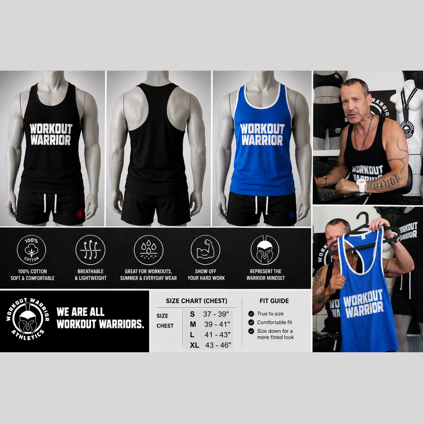 Workout Warrior Racerback Gym Tank
