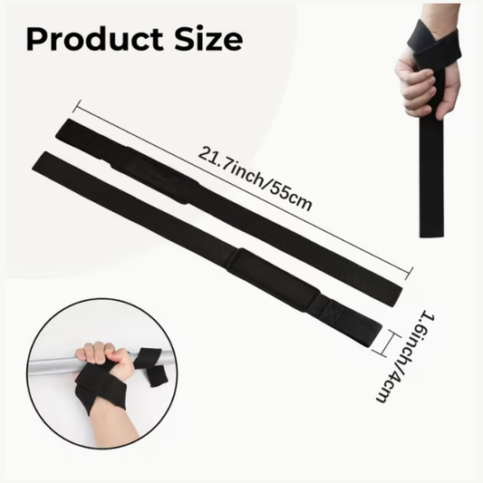 Black Iron Grip Lifting Straps
