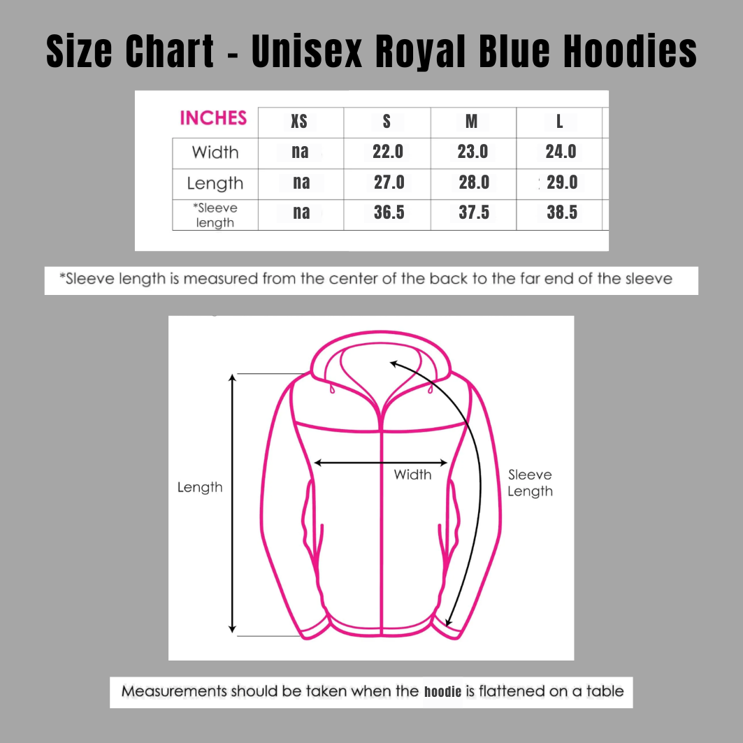 Workout Warrior Essential Hoodie – Royal Blue with White Logo