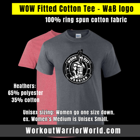 WORKOUT WARRIOR Fitted Tee - W&B logo