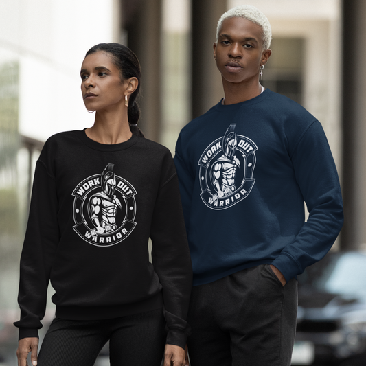 Workout Warrior Logo Crewneck – Black / Navy / Sport Grey / Antique Cherry Red