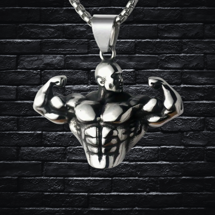 Muscle Man Pendant Necklace