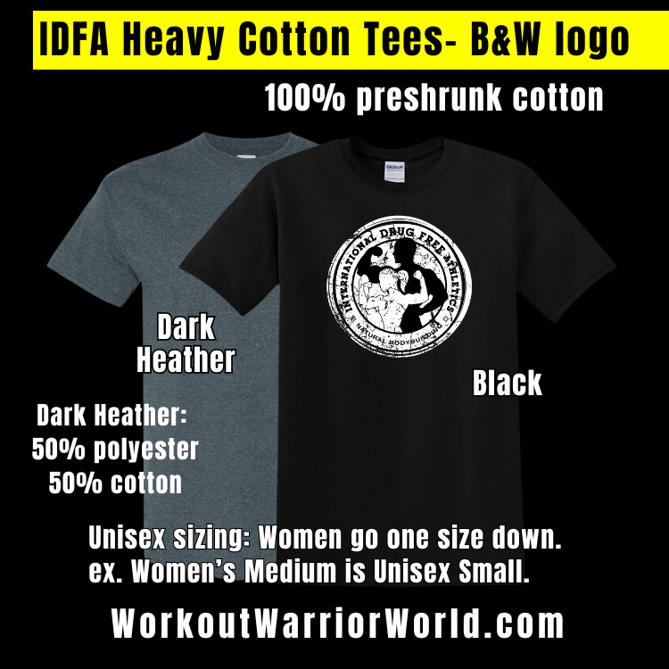 IDFA Heavy Cotton Tees - B&W logo