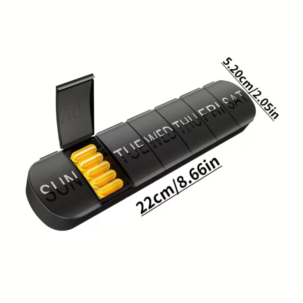 Cyan 7-Day Pill Storage Container