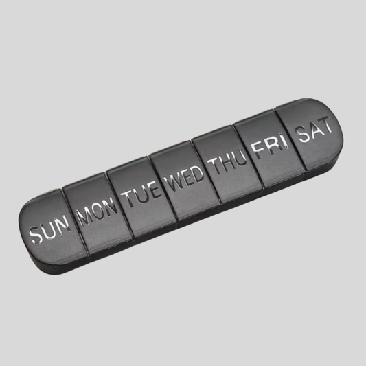 Black 7-Day Pill Storage Container