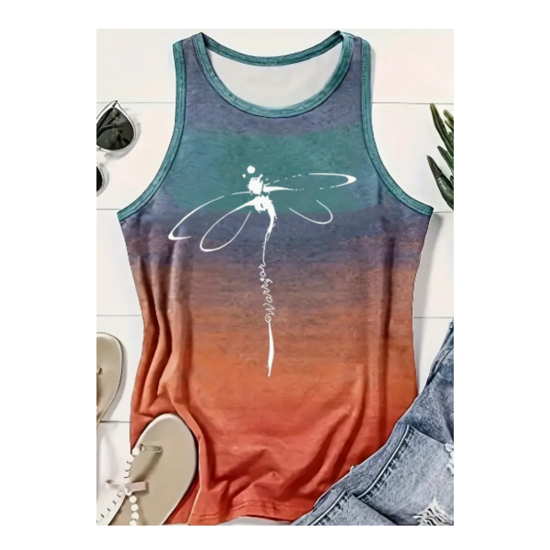 Dragonfly (Warrior) Print Tank Top