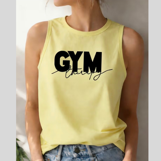 Gym Therapy Women’s Tank - Yellow