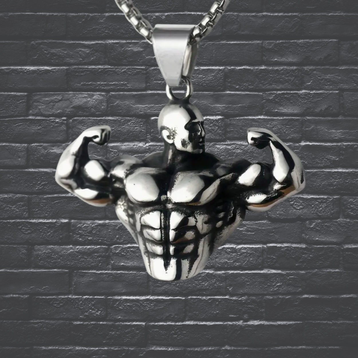 Muscle Man Pendant Necklace
