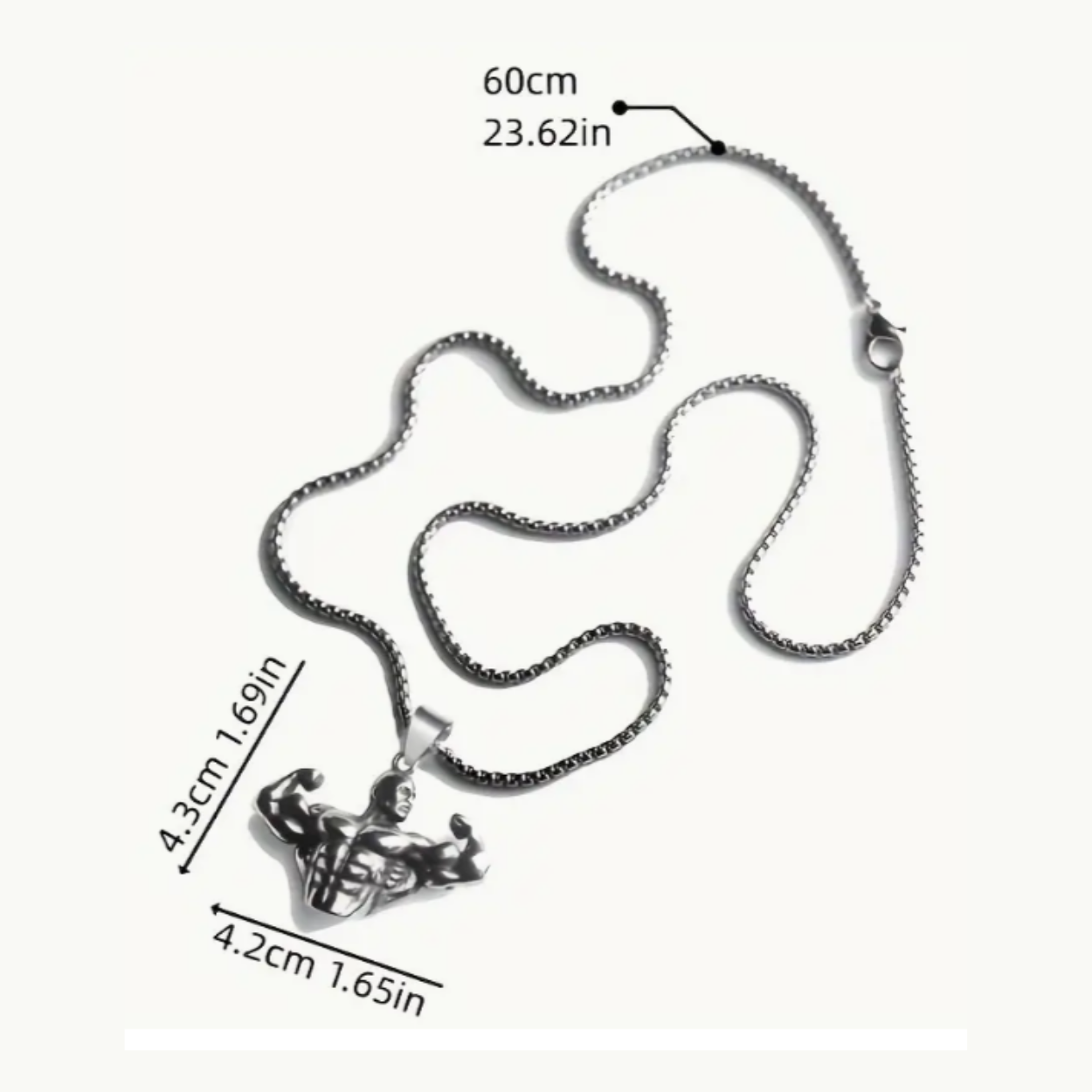 Muscle Man Pendant Necklace
