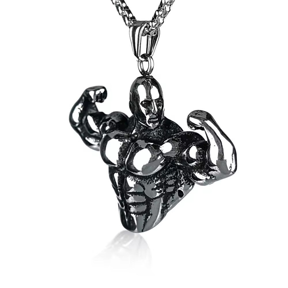 Muscle Man Pendant Necklace