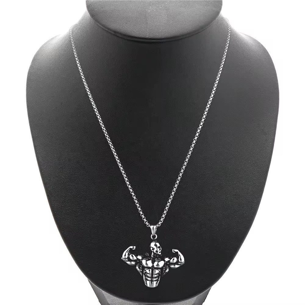 Muscle Man Pendant Necklace