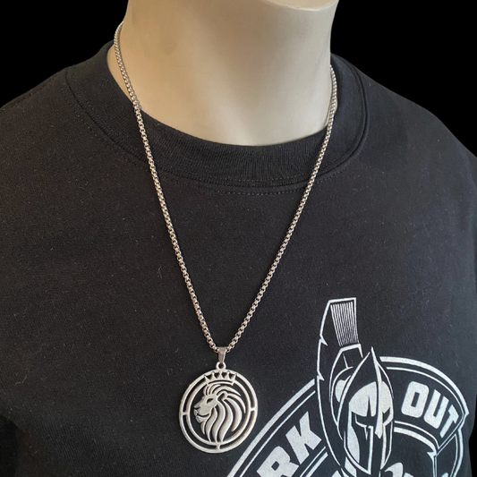 Stainless Steel Lion King Crown Pendant