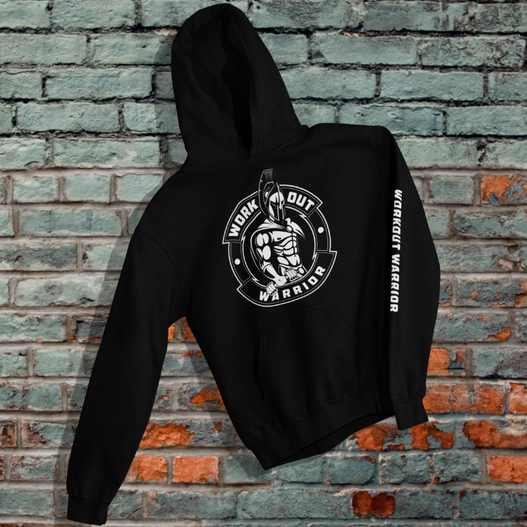 WORKOUT WARRIOR Unisex Hoodie - Black