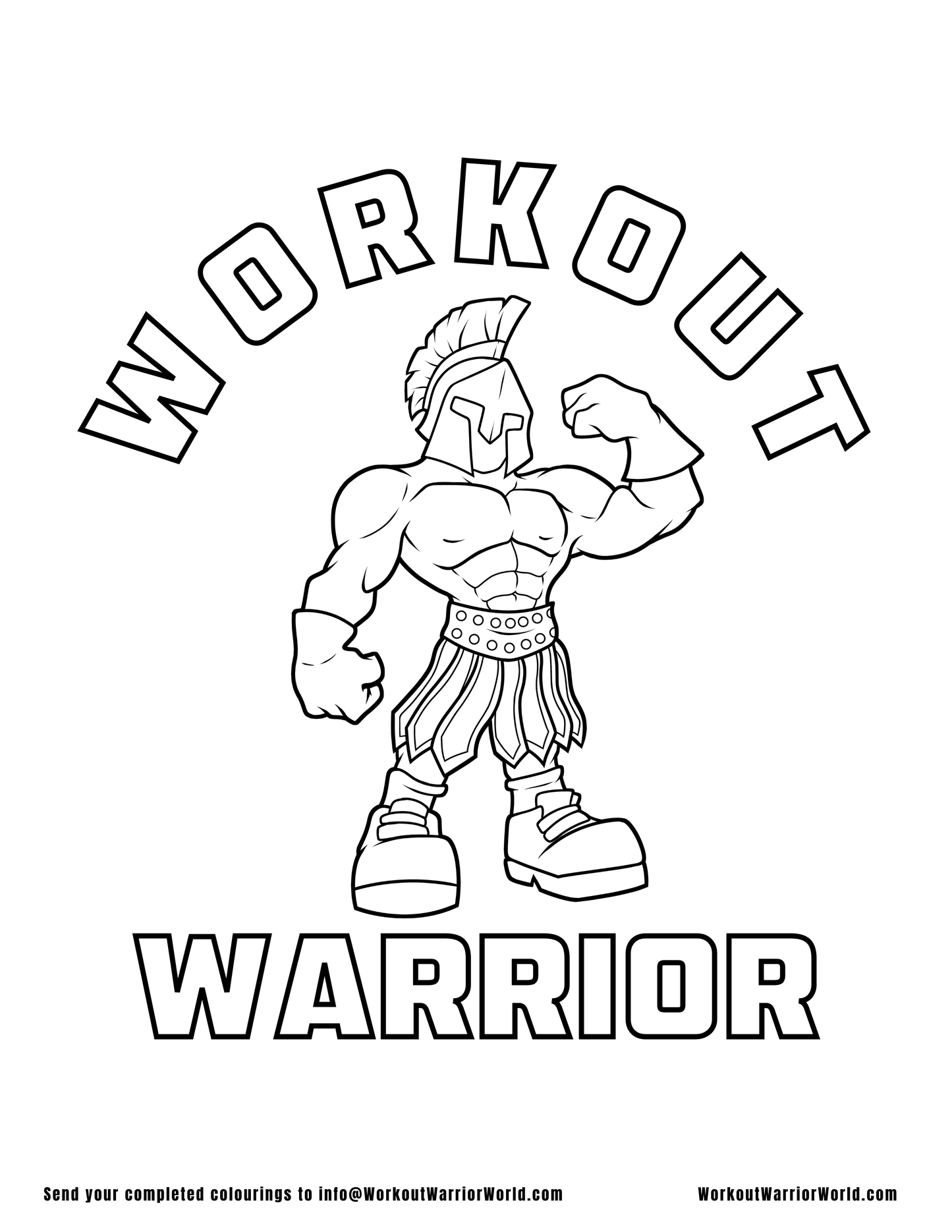 FREE Workout Warrior Colouring Page #1