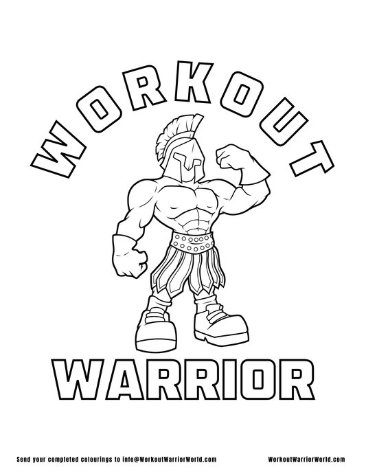 FREE Workout Warrior Colouring Page #1
