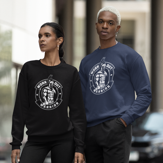 Workout Warrior Logo Crewneck – Black / Navy / Sport Grey / Antique Cherry Red