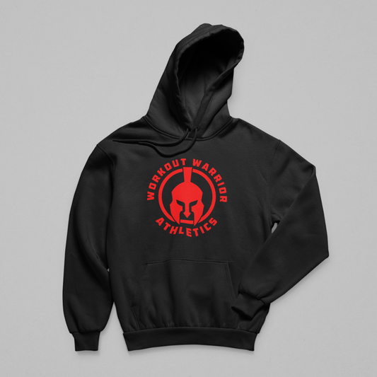 Workout Warrior Essential Hoodie – Red Logo