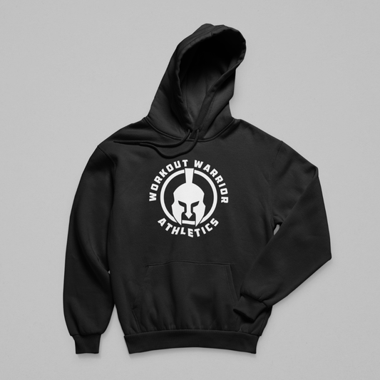 Workout Warrior Essential Hoodie – White Logo