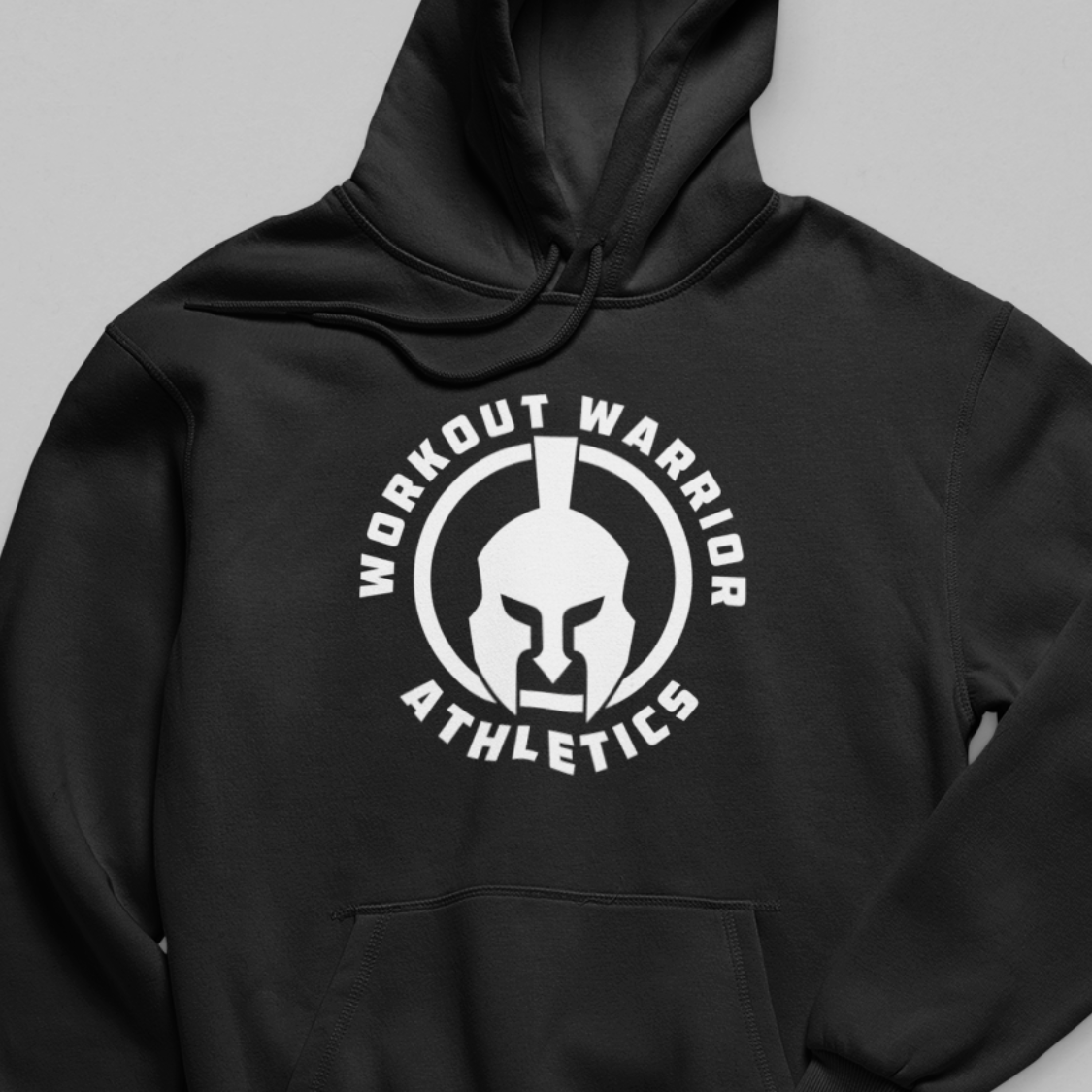 Workout Warrior Essential Hoodie – White Logo