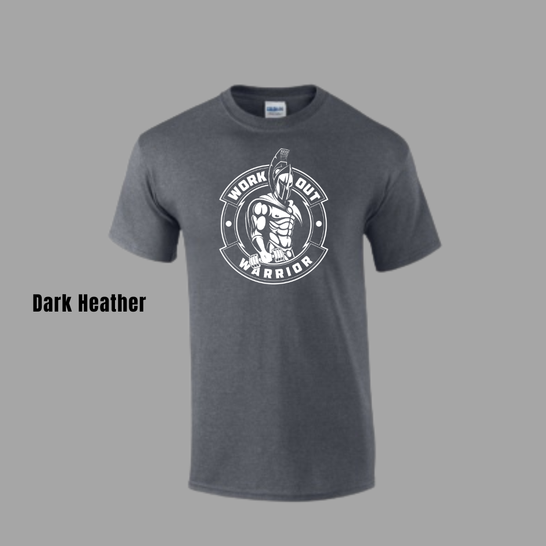 WORKOUT WARRIOR Fitted Tee - White logo