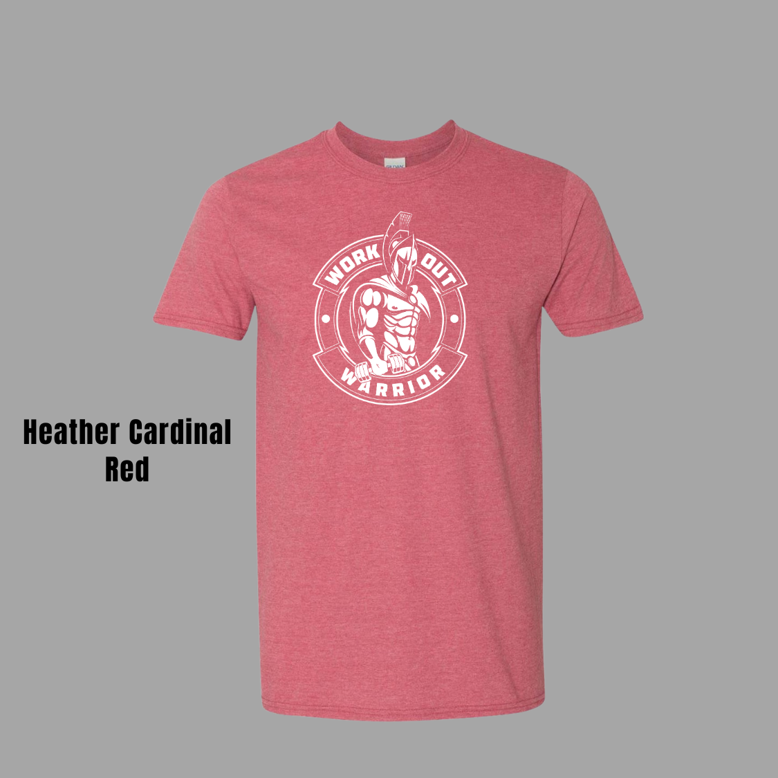 WORKOUT WARRIOR Fitted Tee - White logo