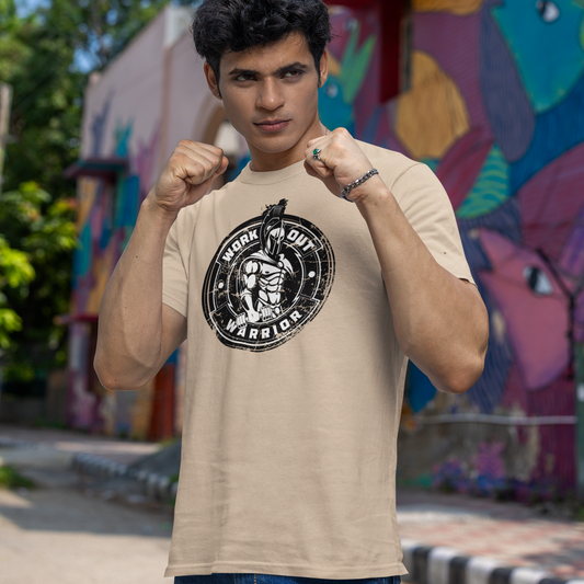 WORKOUT WARRIOR Heavy Cotton Tees - W&B logo