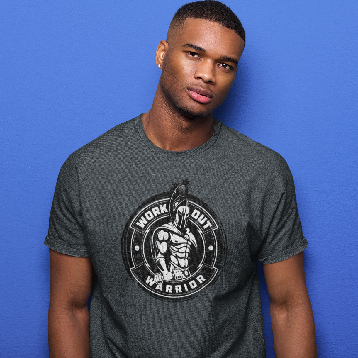 WORKOUT WARRIOR Fitted Tee - W&B logo